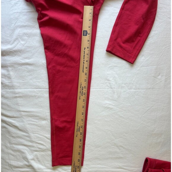 Outdoor Voices TechSweat Crop Top Bra 7/8 Flex Legging Set Pink Red Size L Large - Picture 14 of 16